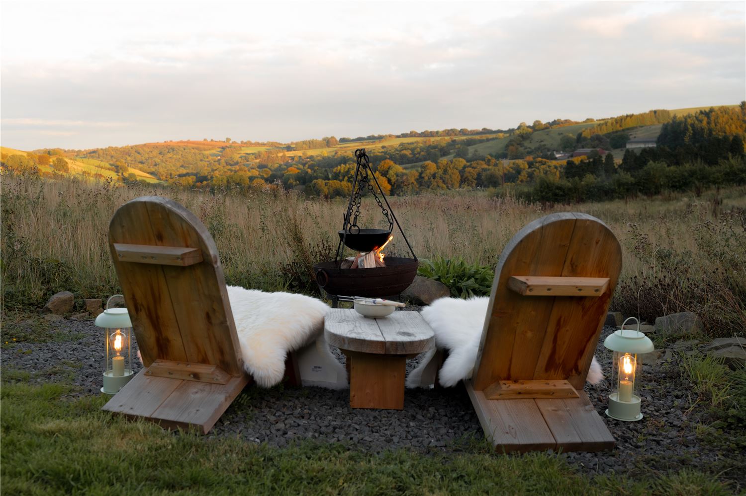 outdoor cooking, firepit, glamping, Kadai