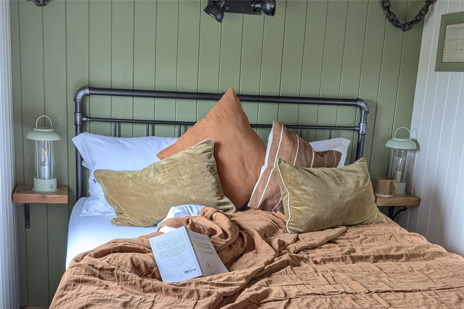 King size bed, better than camping, try glamping in luxury, with your own bathroom and rainfall shower